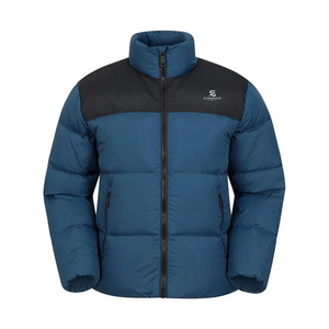 Chaqueta Acolchada Negra Brillante para Hombre, con Capucha, Resistente al Viento, Relleno de Poliéster, para Uso Casual al Aire Libre, Invierno 2026 - Product Image 1