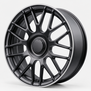 Jantes de voiture de tourisme en aluminium haute performance Jihoo neuves de 17 à 20 pouces, 5x112, noir mat avec bord usiné pour Mercedes AMG - Product Image 1