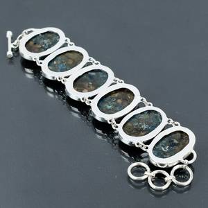 Copper Watermelon Tourmaline <b>Bracelet</b> Handmade 925 Sterling Silver <b>Adjustable</b> Unique Boho Jewelry Accessory - Product Image 3