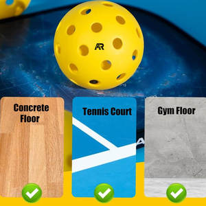 Balle de pickleball avec protection de bord durable pour une utilisation prolongée, équipement d'entraînement de pickleball, balle de pickleball - Product Image 4