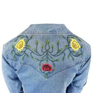 Nueva Chaqueta de Mezclilla Personalizada para Hombre, Bordada, Cómoda, con Estampados Florales, Manga Larga, Estilo Casual Vintage - Product Image 6