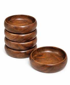 Grand saladier en bois d'acacia au design moderne, vaisselle en bois massif pour les mariages, les fêtes, le service, artisanat, par Universal - Product Image 3