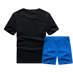 Men Sets Summer Stripe T-Shirt+Shorts <b>Tracksuit</b> 2 Piece Sets Fashion Man Casual Short Sleeve Men T-shirt Oversized Sweatpants - Product Image 5