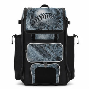 Sac à dos de grande capacité pour équipement de baseball avec crochet de fixation, poche à chaussures, support pour casque et compartiments de rangement multifonctionnels - Product Image 1