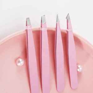 Pince à épiler professionnelle légère et personnalisable de haute qualité en acier inoxydable pour cils et sourcils, écologique - Product Image 1