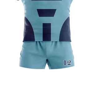 Ensemble maillot et short personnalisés imprimés par sublimation, haute élasticité, résistant aux déchirures, uniforme de rugby pour matchs intenses - Product Image 5