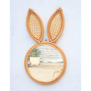 Vietnam Manufacturer's Luxury Boho Wall <b>Mirror</b> Modern Home Decor <b>Hanging</b> Eco-friendly Beige Oval Seagrass Glass Construction - Product Image 4