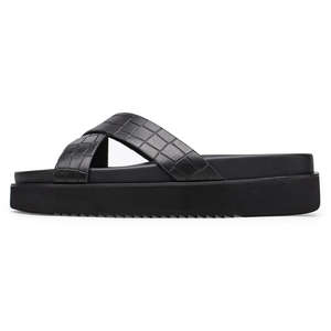 Chaussons de sport en cuir véritable de haute qualité, semelle épaisse, grandes tailles, pour hommes, décontractés, pour la plage, chaussures plates décontractées pour la marche en extérieur - Product Image 4