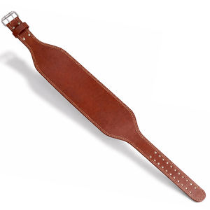 Professional Brown Leather Weightlifting Belt for <b>Gym</b> & Powerlifting Training Non-Slip Double Prong Buckle Unisex Heavy Duty - Product Image 4