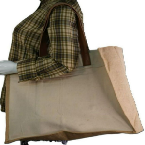 กระเป๋าผ้าปอกระเจาแบบมีซิป ปรับแต่งได้ นำกลับมาใช้ใหม่ได้ เป็นมิตรกับสิ่งแวดล้อม หูหิ้วยาวถึงมือ ลายตัวอักษร ขนาดใหญ่พิเศษ สำหรับใส่ของช้อปปิ้ง - Product Image 2