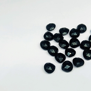 Natural Black Onyx Faceted Heart Carved Gemstone Briolette <b>Beads</b> 10MM Loose Onyx <b>Stone</b> <b>Beads</b> For Jewelry Making Wholesale Bulk - Product Image 2