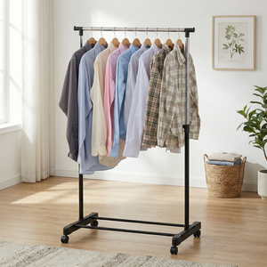 Tendedero de ropa ajustable de metal DIY para el hogar - Product Image 1