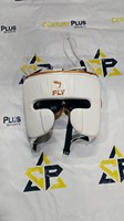 Ensemble de boxe Fly neuf et professionnel : Gants en cuir, protège-tête et protège-glandes, respirant et durable, blanc et orange