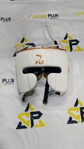 ชุดอุปกรณ์ชกมวย Fly หนังแท้ ระบายอากาศได้ดี ทนทาน สีขาวและสีส้ม รุ่นใหม่เอี่ยม พร้อมอุปกรณ์ป้องกันศีรษะและอวัยวะเพศชาย - Product Image 3