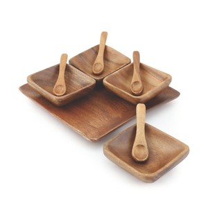 Juegos de tazones para servir con bandeja, en oferta, decoración de cocina, tazones de madera para salsas, recipientes para condimentos - Product Image 2