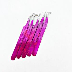 Pinzas Profesionales Transparentes de Acero Inoxidable para Pestañas, Antiestáticas, Duraderas, Herramienta de Precisión para Injerto de Pestañas, 45 Grados - Product Image 6