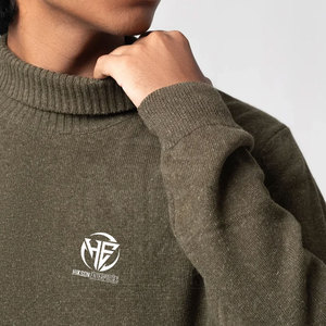 Fashionable Solid Tone Mock <b>Neck</b> Stretch Top with Full Sleeves for Seasonal Wear <b>Men</b> <b>Turtle</b> <b>Neck</b> Shirt - Product Image 5