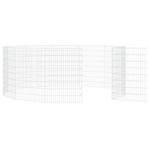 Enclos pour animaux en fer galvanisé argenté pliable à 12 panneaux, cage pour animaux de compagnie - Product Image 5