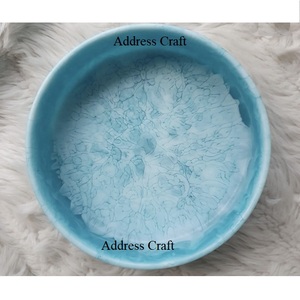 Bol à salade en résine à texture marbre, grand format, prix de gros, pour la maison, l'hôtel, la restauration, vaisselle, bol à fruits et desserts noir tourbillonnant - Product Image 6