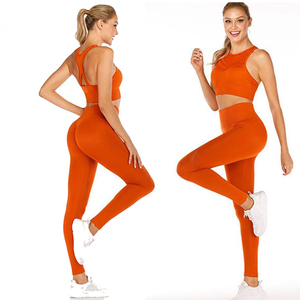 Ensemble de vêtements de sport personnalisés pour femmes, nouveau design, meilleure qualité, ensembles de yoga de haute qualité, ensembles de soutien-gorge de yoga sans couture et leggings - Product Image 6