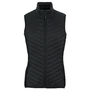 Gilet long matelassé d'hiver personnalisé avec logo, vêtement d'extérieur streetwear, manteau sans manches rembourré pour femme - Product Image 6