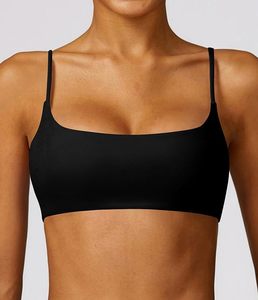 Soutien-gorge de sport court pour femme, grande taille, écologique, respirant, réglable, à maintien élevé, séchage rapide, en nylon, couleur unie, pour yoga et activités sportives - Product Image 2