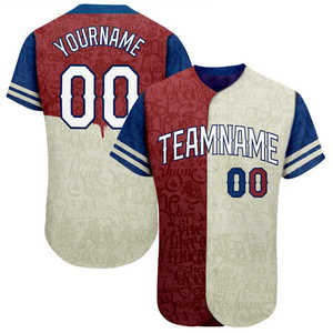 Camiseta de Béisbol Sublimada Profesional, Diseño Simple, Mejor Precio, Impresiones Personalizadas con Nombre y Logotipo del Equipo - Product Image 1