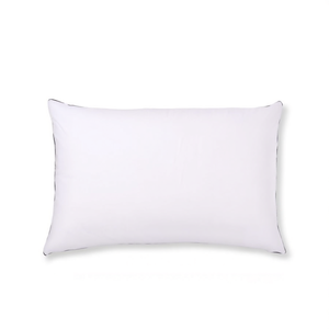 Oreiller de lit doux à rayures blanches avec passepoil 20x30 pouces - Coussin de literie pour la maison et l'hôtel - Product Image 2