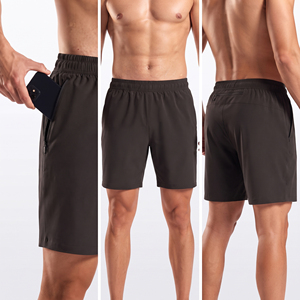 High Quality Side <b>Zipper</b> Pockets Sports <b>Shorts</b> Men Breathable Gym Workout Wear <b>Shorts</b> 100% Polyester Men Yoga <b>Shorts</b> - Product Image 5