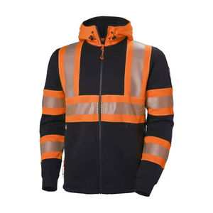 Custom Men's Hi-<b>Visibility</b> Workwear <b>Jacket</b> Windproof Waterproof Breathable CE Certified <b>Softshell</b> Fleece Lining Needle Detection - Product Image 2