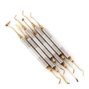 BAFA SURGICAL INSTRUMENTS Juego de 6 Espátulas Dentales para Relleno de Composite, Acero Inoxidable con Recubrimiento de Titanio, Mango Grueso - Product Image 6