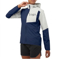 Veste coupe-vent unisexe en toile, à capuche, fermeture éclair intégrale, séchage rapide, respirante, pour sports d'hiver, jogging, activités de plein air, service OEM