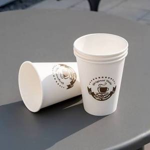 Gobelets jetables en bambou de qualité supérieure, 13 ans d'expérience en usine, échantillon gratuit, pour café et thé à emporter, écologiques, 6oz 9oz 10oz, blancs, modernes - Product Image 1