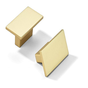 Square Brass Cabinet Knobs for Drawers and <b>Cupboards</b>,Diameter,Vintage Brass Finish <b>Metal</b> Knobs - Product Image 1