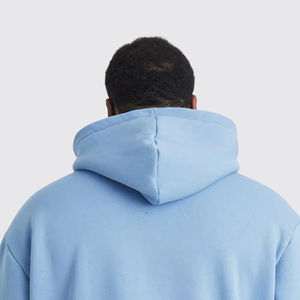 Sweat-shirt tendance pour homme automne-hiver, style américain, tricoté, épais, gaufré, coupe oversize, à capuche, couleur unie - Product Image 4