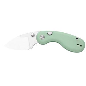 Couteaux pliants compacts haut de gamme avec lame à bord uni foncé et poignée texturée orange pour équipement de camping et utilisation quotidienne en poche - Product Image 1