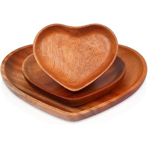 Assiettes et plats en bois massif faits à la main, de qualité supérieure, écologiques et réutilisables, pour la cuisine et la table. - Product Image 5