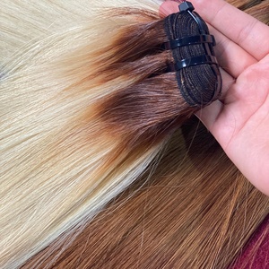 Single Donor Bone Straight Natural Virgin Human Hair <b>Extensions</b> Tape In Flat <b>Tip</b> Clip Ins Super Double Drawn Hair - Product Image 4