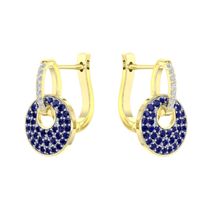 Pendientes Colgantes Circulares de Plata de Ley 925 con Baño de Rodio para Mujer, Hechos a Mano, Producto al por Mayor Seaila IJEF004, Regalo de Lujo para Bodas y Fiestas - Product Image 6