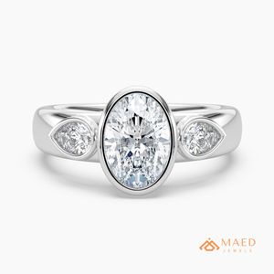 Silver Oval Moissanite <b>Ring</b> Elegant Womens Engagement Jewelry Luxury Fashion Party Style Gift - Product Image 1