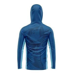Sudadera con Capucha de Manga Larga para Hombre, Protección Solar UPF 50, Color Sólido, Ropa de Pesca, Poliéster, Talla Adulto - Product Image 5