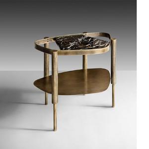 Table d'appoint ronde en métal au design moderne, table basse de qualité antique, taille personnalisée, en aluminium et laiton - Product Image 6