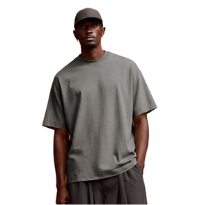 T-shirt uni pour homme en tissu maillé 100% coton écologique de haute qualité, séchage rapide, 180g, été, sur mesure, prix d'usine - Product Image 1