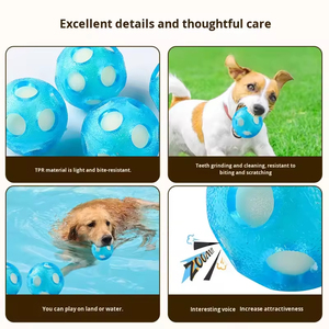Juguete Interactivo Ecológico para Mascotas, Pelota Flotante de TPR Resistente para Perros, Autoentretenimiento, Alivio del Aburrimiento, Diseño Moderno - Product Image 5