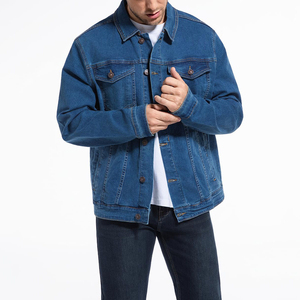 Men's Denim <b>Jacket</b> Casual Solid Color Long Sleeve Button Fly Stonewashed Cotton Regular Fit Autumn Wear Men's Denim <b>Jacket</b> - Product Image 4