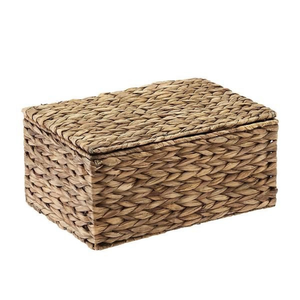 Panier en jacinthe d'eau fait main en gros avec couvercle, léger, durable, écologique, pour rangement et décoration, fournitures de cuisine - Product Image 2