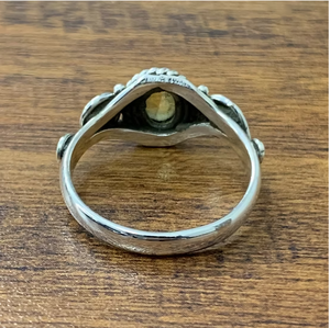 Vintage Style Citrine <b>Ring</b> (3.1 Grams) <b>Crafted</b> Silver 925 for Daily Wear & Occasional Gift Jewelry for Unisex - Product Image 4