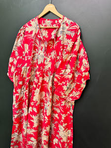 Elegante vestido MIDI estampado de algodón informal de verano ecológico para mujer-para Brunch Oficina Vacaciones DE LA India - Product Image 2