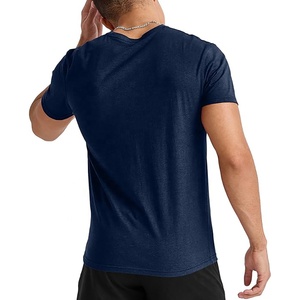 T-shirt Homme Tendance Coupe Classique Respirant Écologique Anti-boulochage Anti-UV Tissu Coton/Polyester Décontracté Quatre Saisons Uni - Product Image 6
