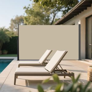 Auvent rétractable résistant aux UV et imperméable pour patio, jardin, balcon, cour, en gris foncé, 118 pouces - Product Image 5